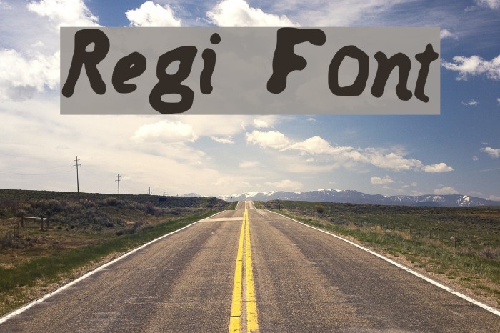 Regi Font examples