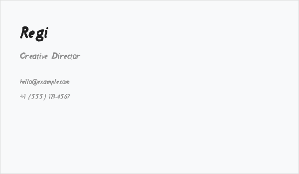 Regi Business Card