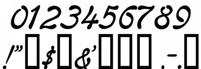 Regina Kursiv Italic Font OTHER CHARS