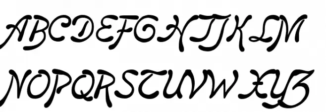 Regina Kursiv Italic خط أحرف كبيرة