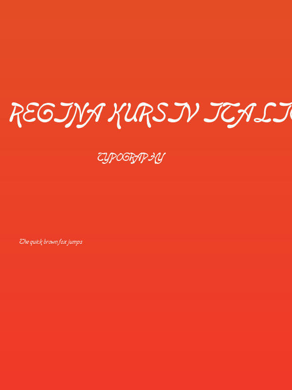 Regina Kursiv Italic Poster