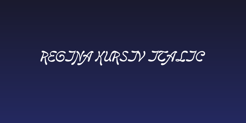 Regina Kursiv Italic Social Header