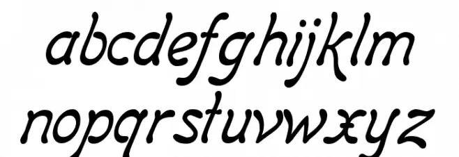 Regina Kursiv Italic Fuentes MINÚSCULAS