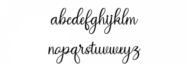 Regina Lover Schriftart Kleinbuchstaben