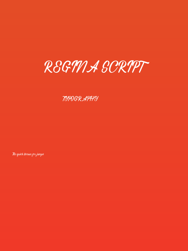 Regina Script Poster