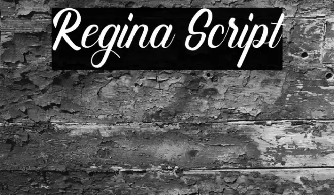 Regina Script Font examples
