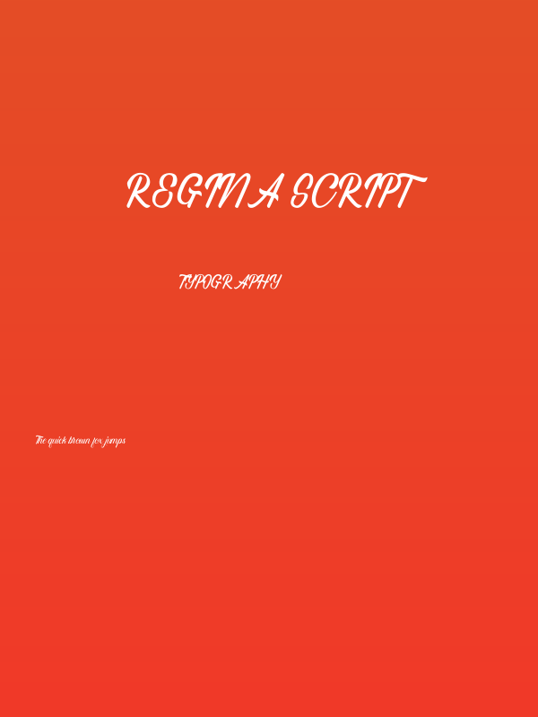 Regina Script Poster