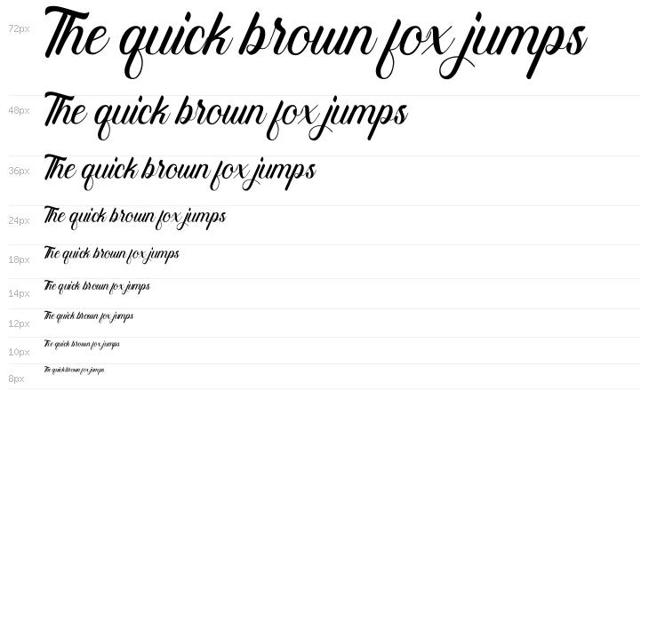 Regina Script Waterfall