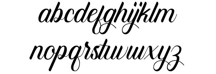 Regina Script Font LOWERCASE