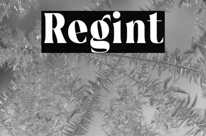 Regint Font examples