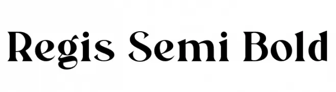 Regis Semi Bold  フリーフォントのダウンロード