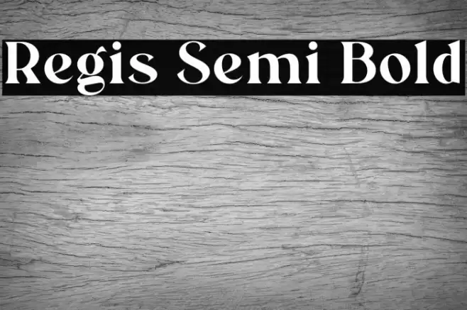 Regis Semi Bold Font examples
