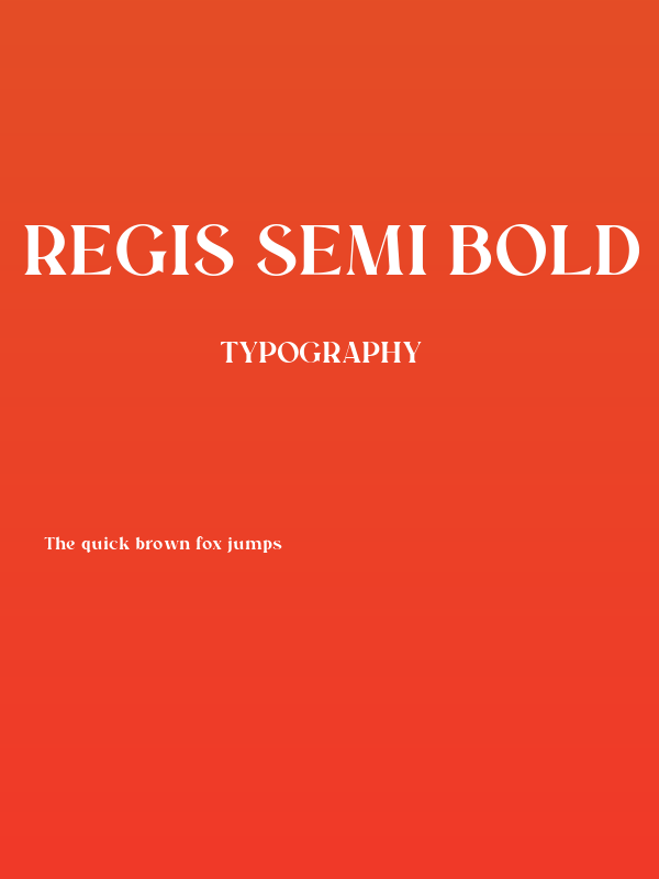 Regis Semi Bold Poster