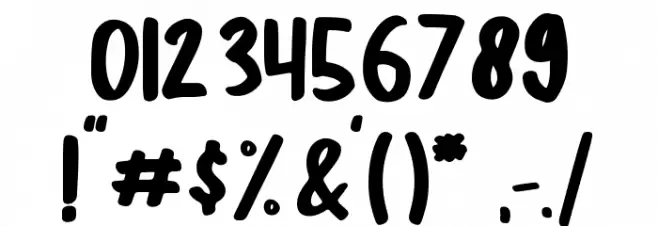 Regist Bong Font OTHER CHARS