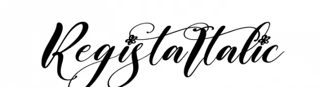Regista Italic  フリーフォントのダウンロード