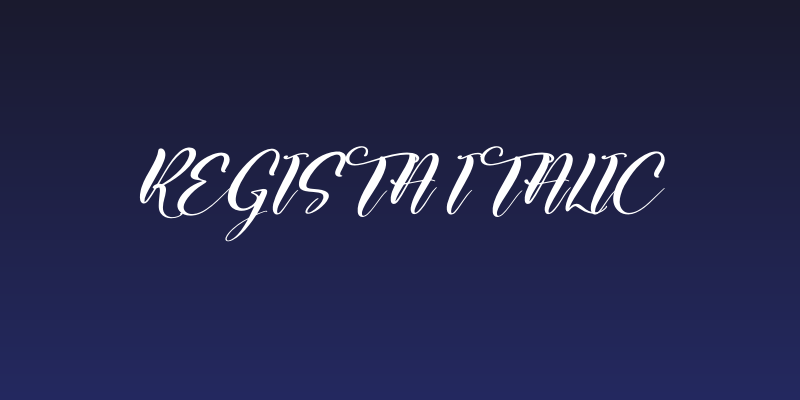 Regista Italic Social Header
