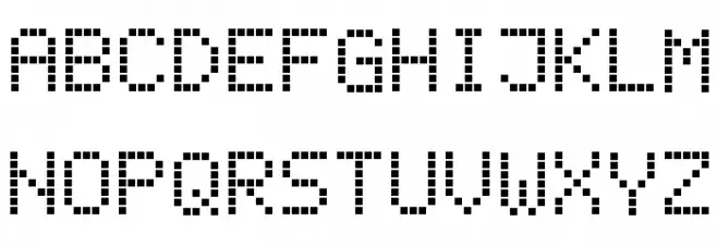 Register フォント 大文字