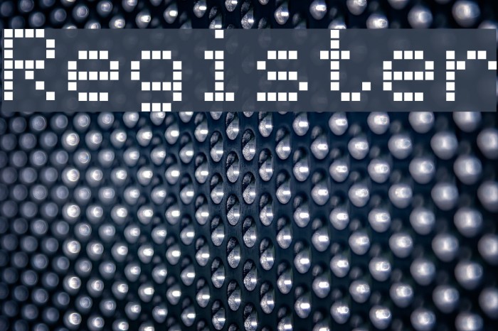 Register Font examples