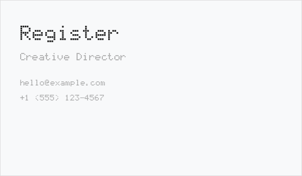 Register Business Card