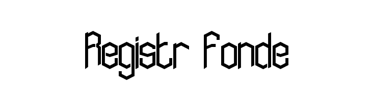 Registr Fonde  Free Fonts Download