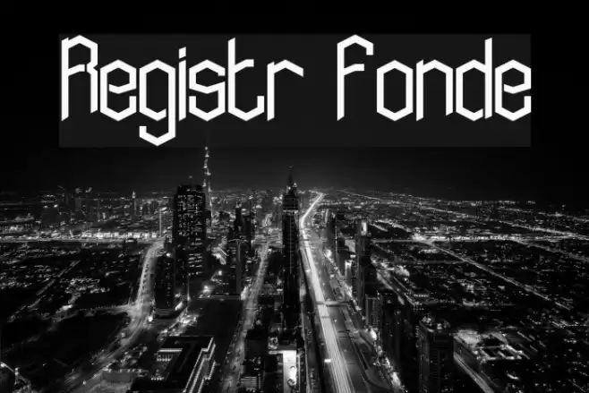Registr Fonde Font examples