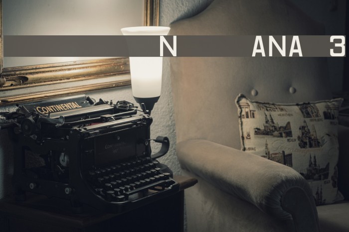 Registration Number ANA v3 Font examples