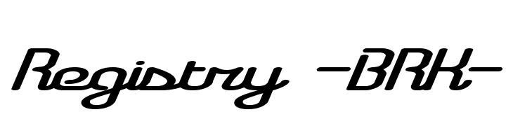 Registry -BRK- Font