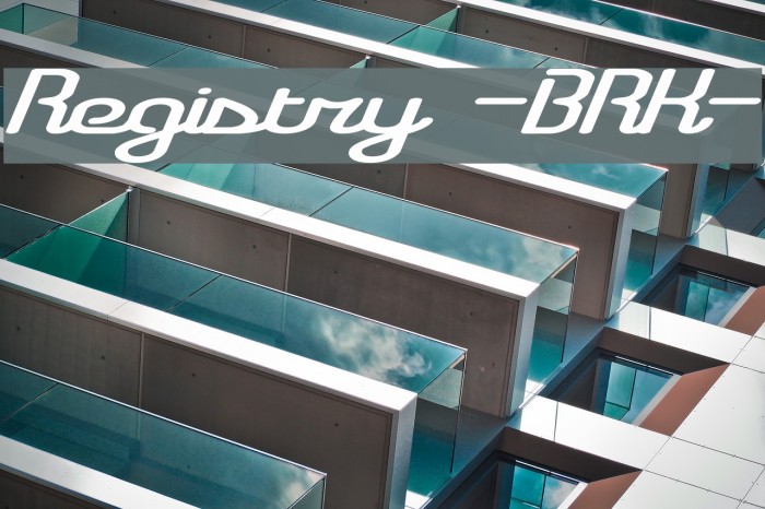 Registry -BRK- Font examples