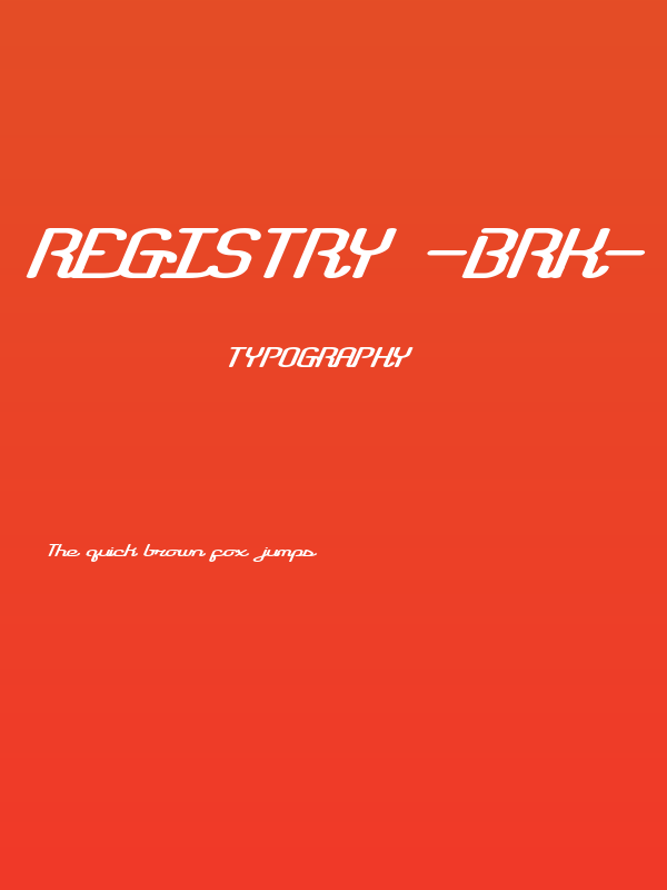 Registry -BRK- Poster