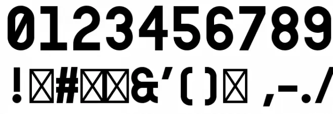 Reglo Bold Font OTHER CHARS