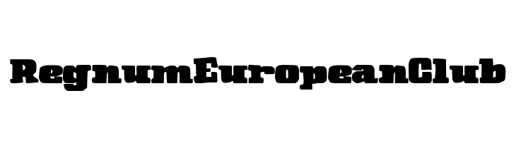 Regnum European Club フォント