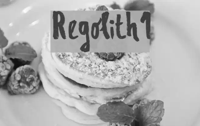 Regolith1 Font examples