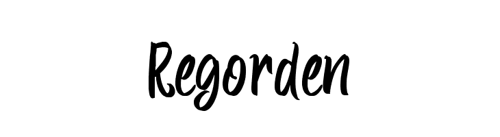 Regorden  フリーフォントのダウンロード
