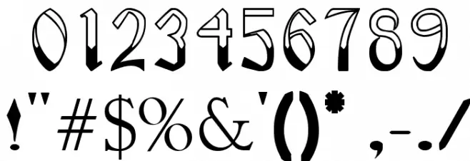 Regothic Font OTHER CHARS