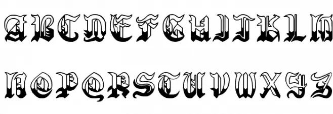 Regothic Polices MAJUSCULES