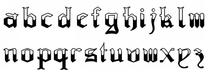 Regothic フォント 小文字