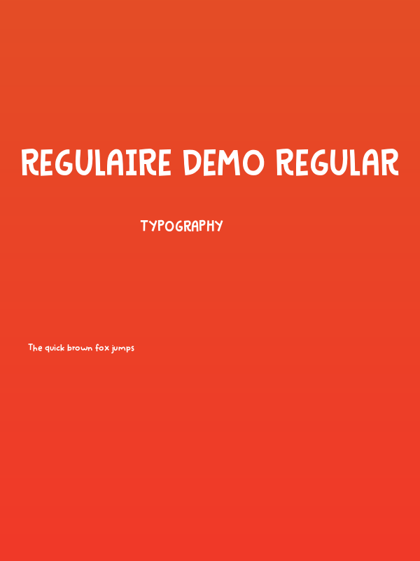 Regulaire DEMO Regular Poster