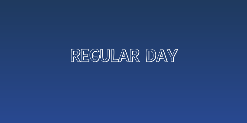 Regular Day Social Header
