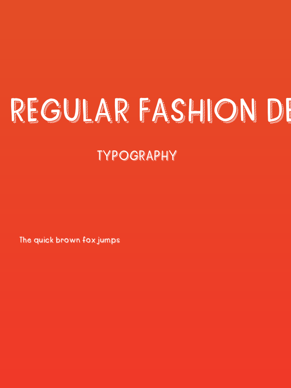 Regular Fashion DEMO Regular Poster