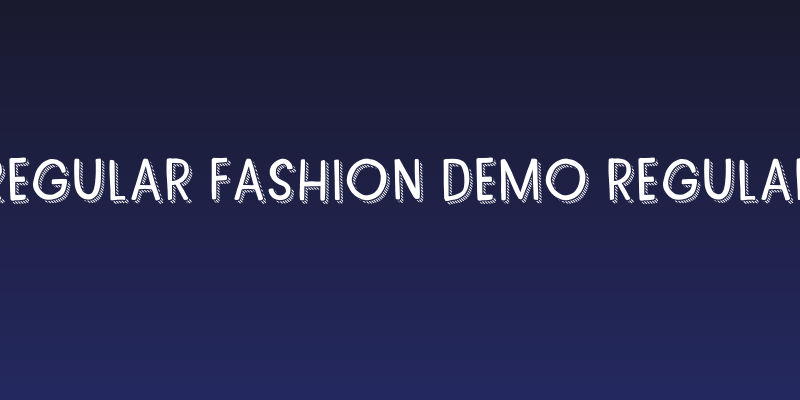 Regular Fashion DEMO Regular Social Header