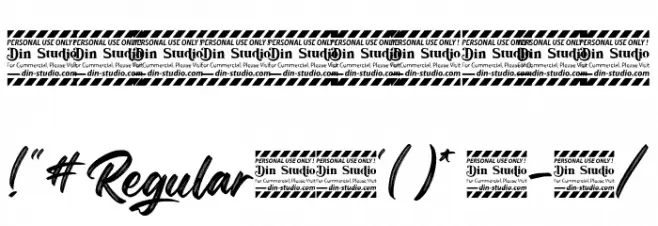RegularBrush Font OTHER CHARS