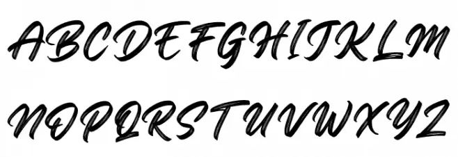 RegularBrush フォント 大文字