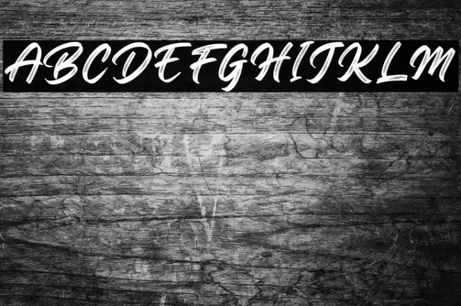 RegularBrush Font examples