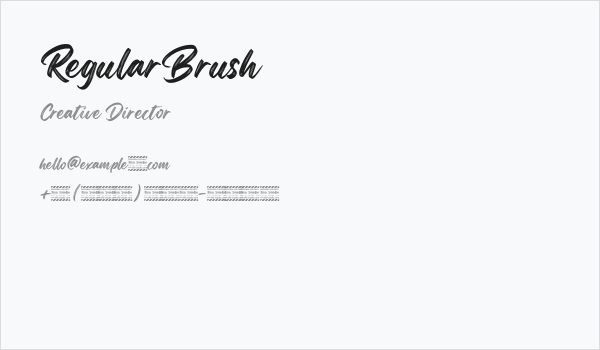 RegularBrush Business Card