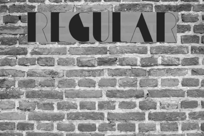 Regular Font examples