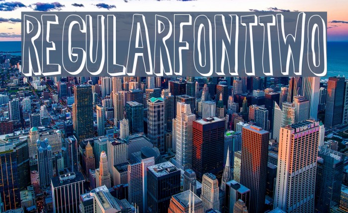 RegularfontTwo Font examples