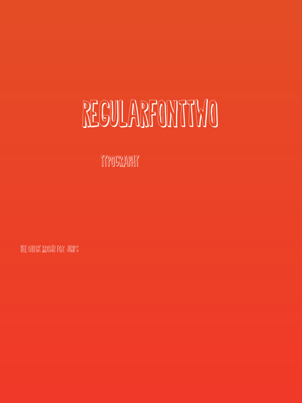 RegularfontTwo Poster
