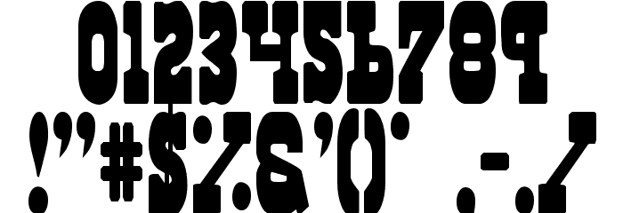 Regulators Condensed Font OTHER CHARS