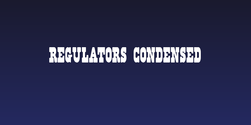 Regulators Condensed Social Header