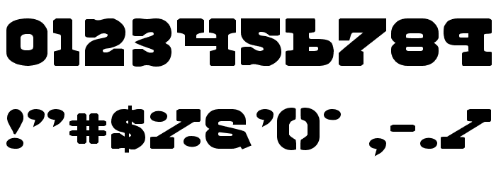 Regulators Expanded Font OTHER CHARS